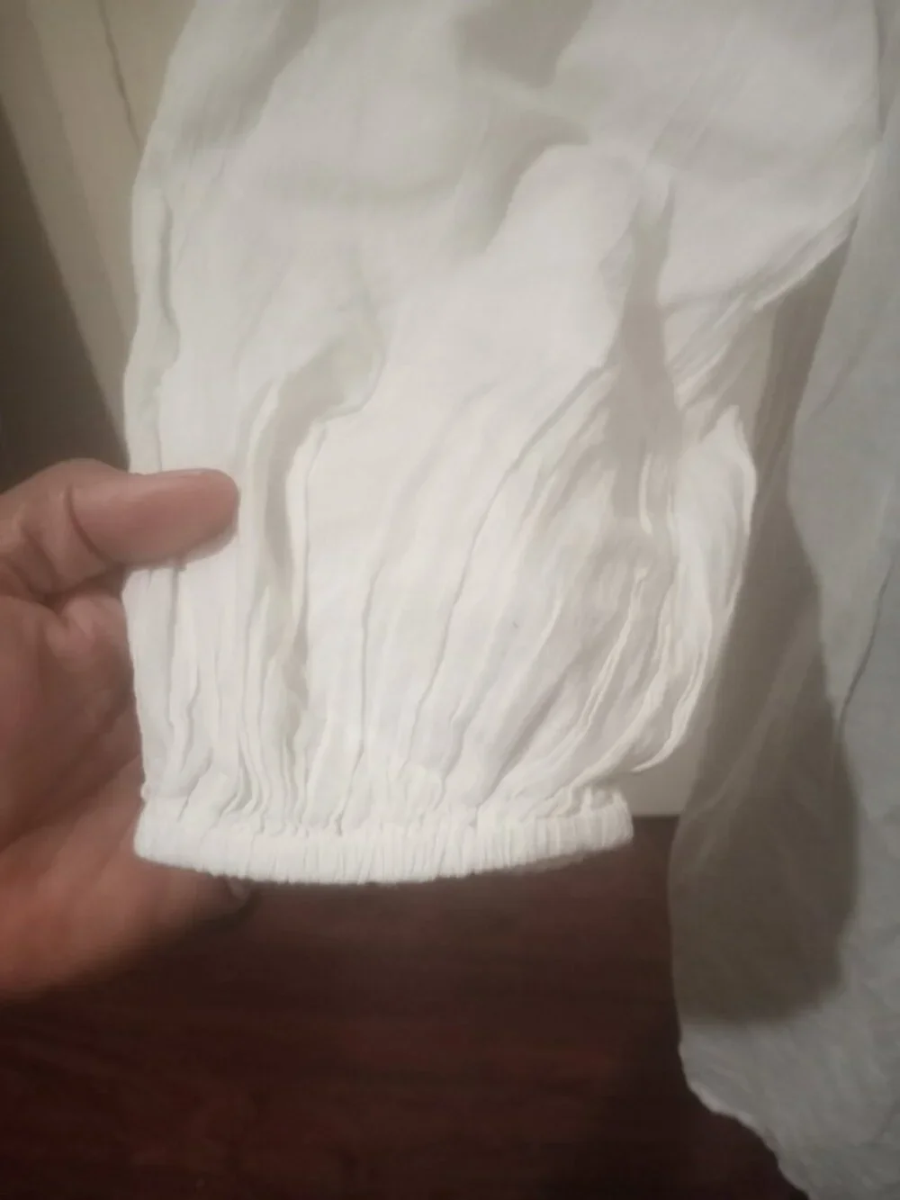 New Lauren Ralph Lauren Woman Blouse Large L White Gauze Pintuck Tunic Top Split - Picture 5 of 13